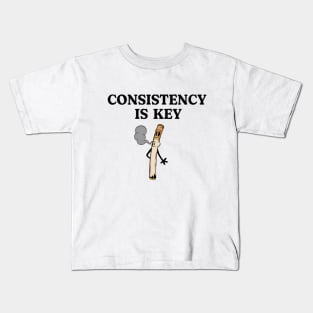 Consistency Is Key Smoking Shirt, Funny Meme Shirt, Oddly Specific Shirt, Vintage Cartoon Shirt, Retro Cartoon T-Shirt, Dark Humor Shirt Kids T-Shirt